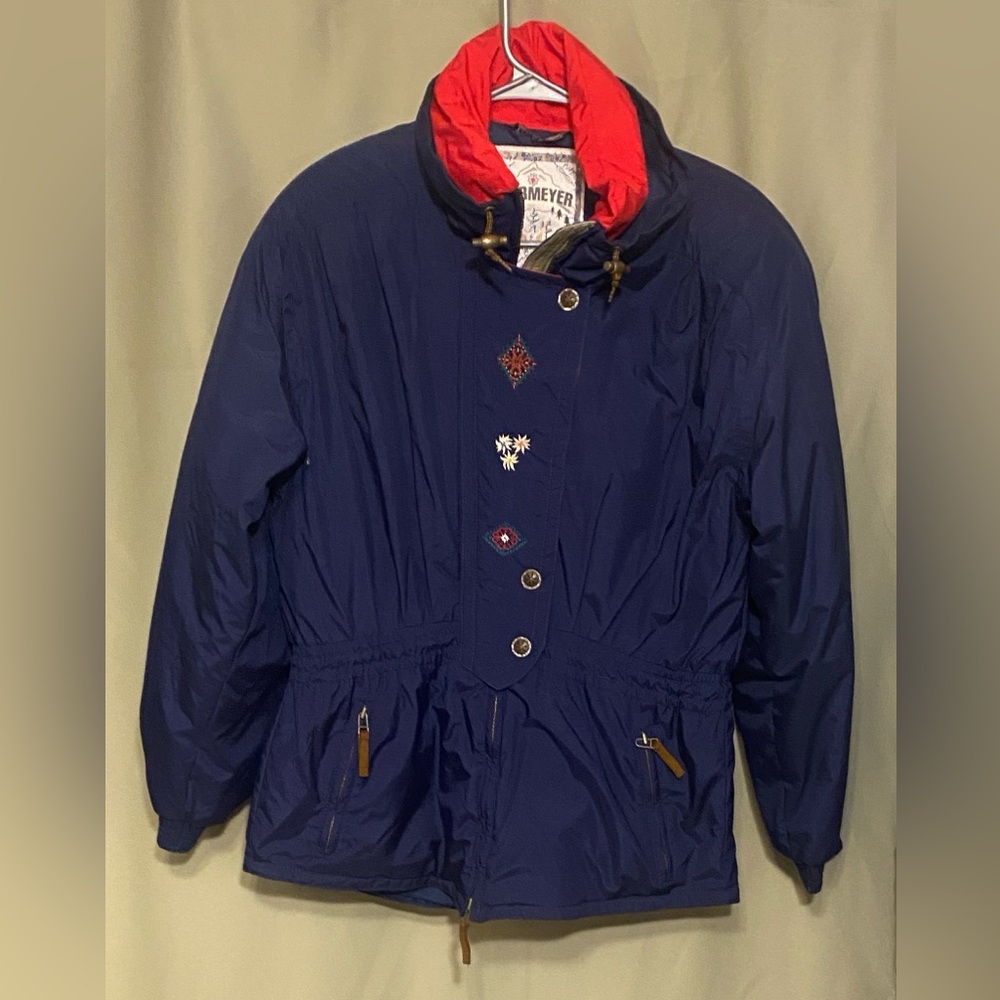 Vintage Obermeyer DuPont Thermolite  Navy and Red Ski Jacket Women’s size 10
